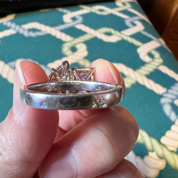 Sterling 2 crystal ring size 8.75 - Picture 7 of 8